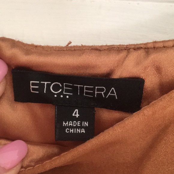 CARLISLE Genuine Suede Fringe Leather Skirt - Picture 6 of 12